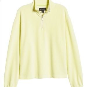 NWT Bp X Wildfang Quarter Zip Mock Neck Velour Corduroy Pullover